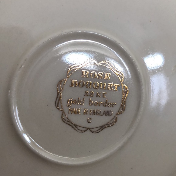 22kt gold border tea set - Picture 3 of 4